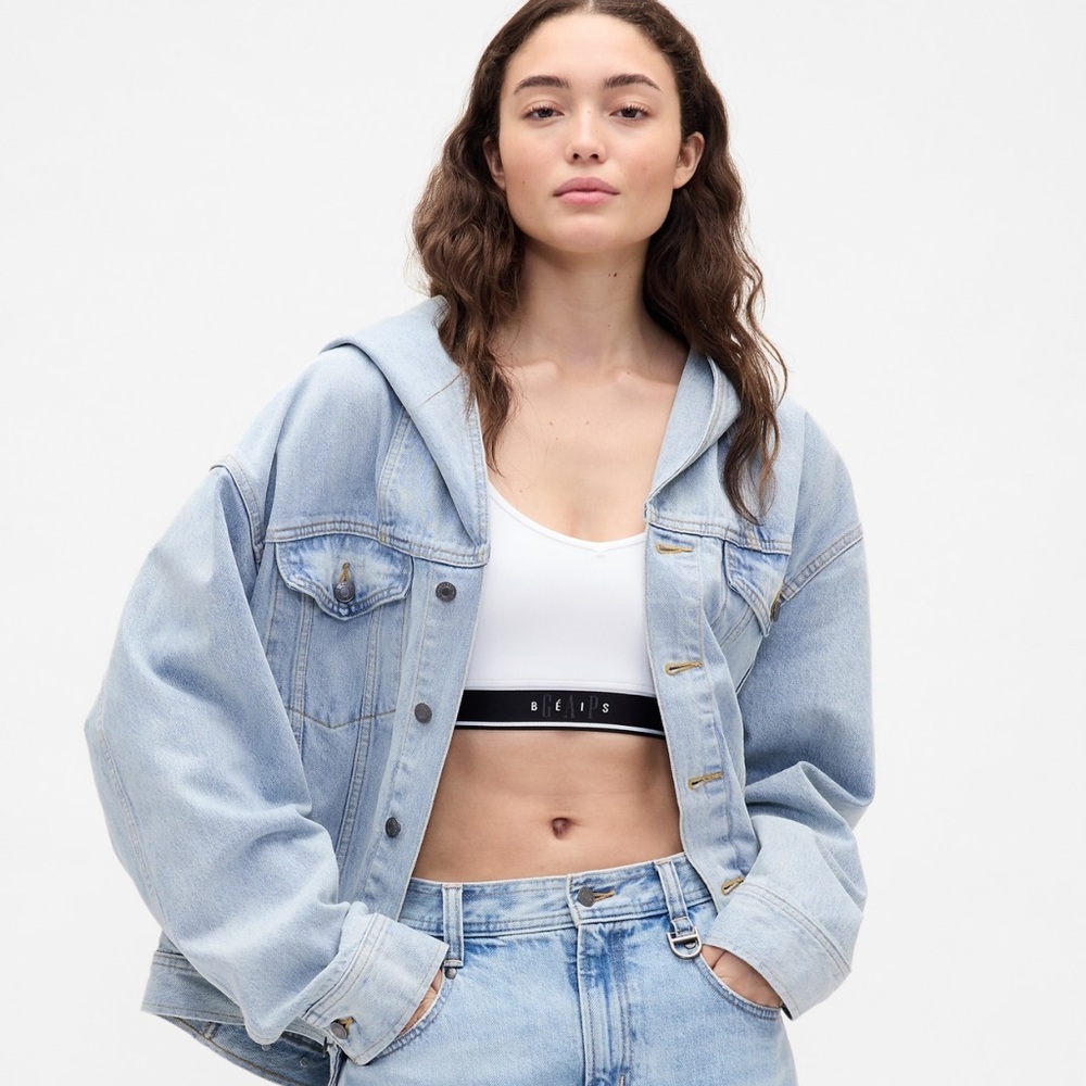 Gap × BÉIS Oversized Denim Hooded Jacket